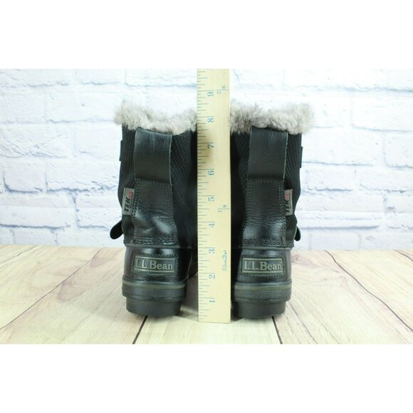 LL Bean Rangley Size 7 M Shoes Black Pac Waterproof Snow Boots Insulated - Picture 6 of 9